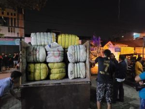 Polda Sumut Sita 260 Bal Pakaian Bekas di Perumnas Simalingkar