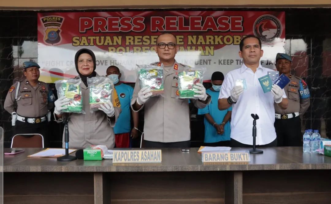 Jaringan Narkoba Jawa Timur Terciduk di Asahan, 4 Kilo Sabu Diamankan