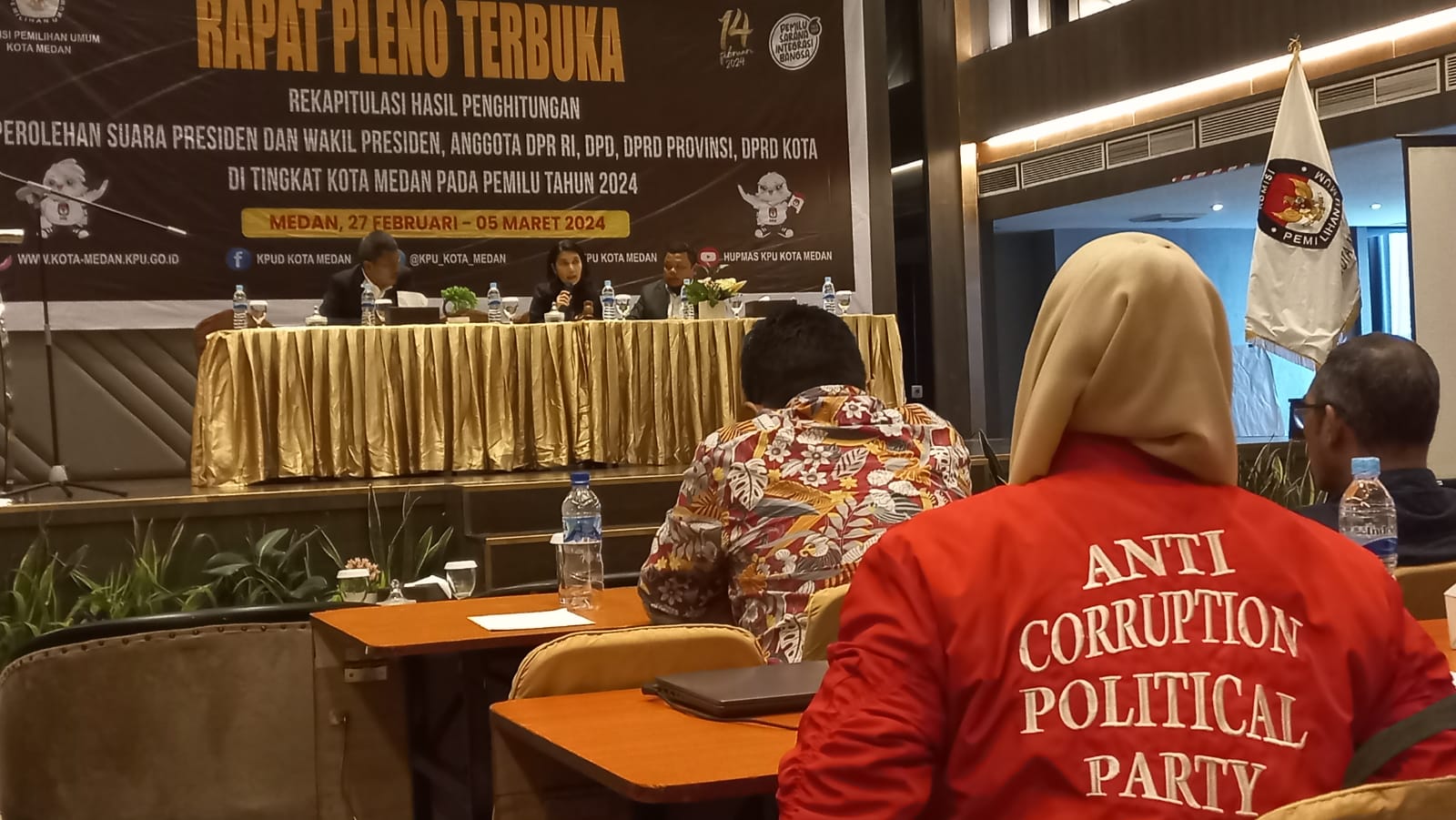 KPU Medan Gelar Pleno Penghitungan Suara, Hanya PPK Medan Baru yang Selesai