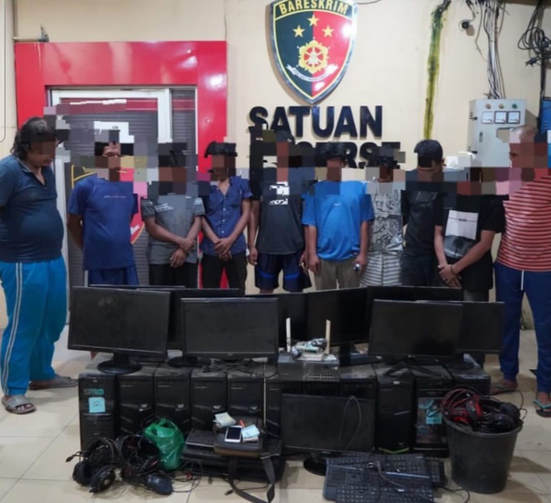 Main Judol di Warnet, Sembilan Orang Diciduk Polisi