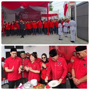 PDIP Medan Gelar Upacara HUT RI ke 80, Hasyim Ajak Kader Berjuang Bersama Rakyat