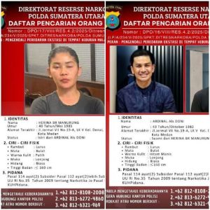 Pasutri Bos Narkoba di Dragon KTV Masuk DPO Polda Sumut