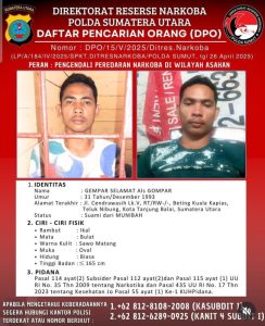 Pengendali Narkoba di Asahan Juga Masuk DPO Polda Sumut