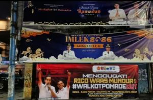 Kota Medan Diserbu Spanduk “WalkotPomadeOut”, Satpol PP Panik Melakukan Pembersihan