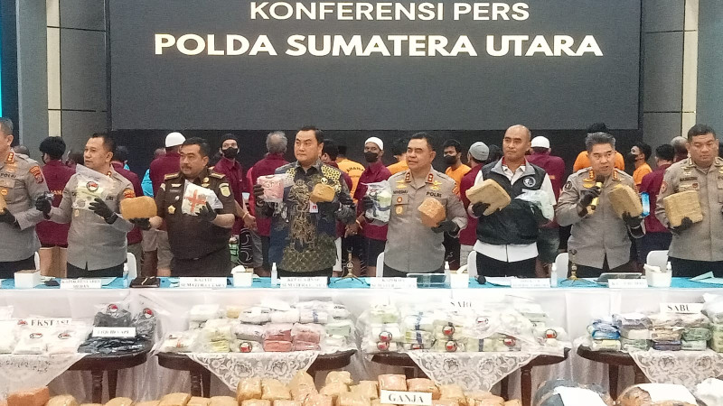 Awal 2026, Polda Sumut Sita 179 Kilo Sabu dan Puluhan Ribu Pil Ekstasi
