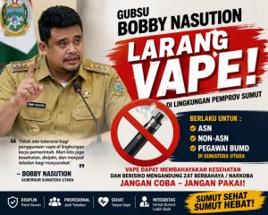 ASN Hingga Pegawai BUMD di Sumut Dilarang Pakai Vape